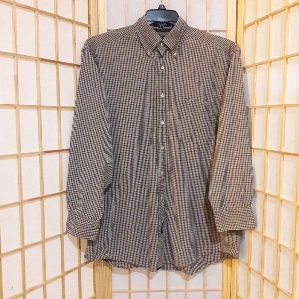 Tommy Hilfiger Brown Plaid Vintage Poplin Shirt